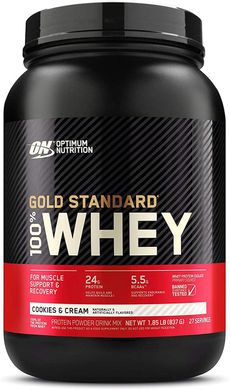 Сывороточный протеин изолят Optimum Nutrition 100% Whey Gold Standard 900 грамм cookies & cream