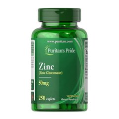 Цинк глюконат Puritan's Pride Zinc Gluconate 50 mg 250 капс