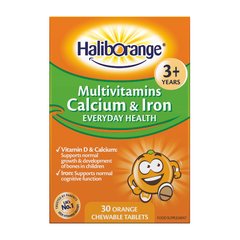 Кальций + железо Haliborange Multivitamins Calcium & Iron 30 жувальних таблеток, orange
