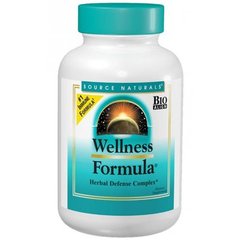 Комплекс лікувальних трав, Wellness Formula, Source Naturals, 90 таблеток