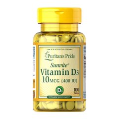 Витамин д3 Puritan's Pride Vitamin D3 400 IU 100 таблеток