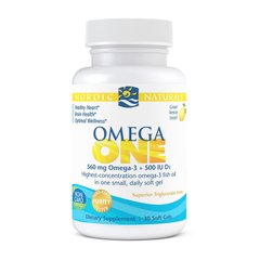 Омега 3 Nordic Naturals Omega One 560 mg omega-3 + 500 IU D3 30 капсул Лимон