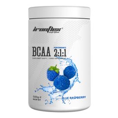 БЦАА IronFlex BCAA 2:1:1 500 грамм Голубая малина