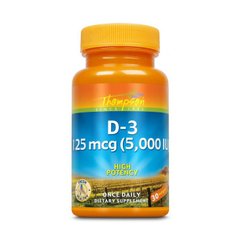 Витамин Д3 Thompson Vitamin D3 5000 IU 125 mcg 30 капсул