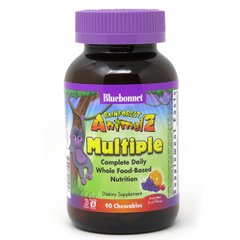 Мультивітаміни для Дітей, Смак Фруктів, Rainforest Animalz, Bluebonnet Nutrition, 90 жув. таб.