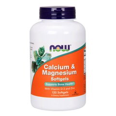 Кальций магний Now Foods Calcium & Magnesium softgels (120 капс)