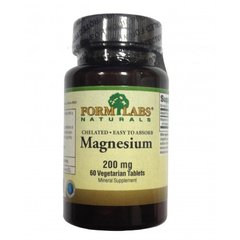 Магній хелат Form Labs Chelated Magnesium 200 mg 60 таб
