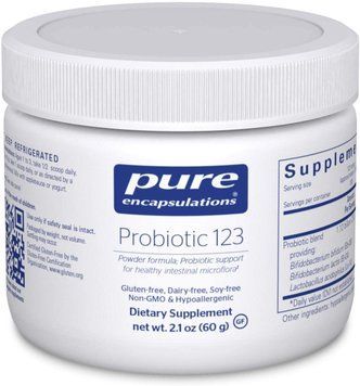 Пробиотики, поддержка здоровой микрофлоры кишечника, для детей, Probiotic 123, Pure Encapsulations, 60 г