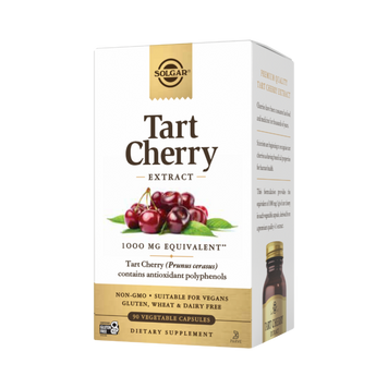 Экстракт терпкой вишни, 1000 мг, Tart Cherry Extract, Solgar, 90 вегетарианских капсул