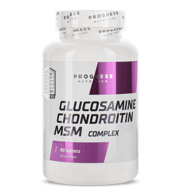 Глюкозамин хондроитин МСМ Progress Nutrition Glucosamine Chondroitin Msm 90 таблеток