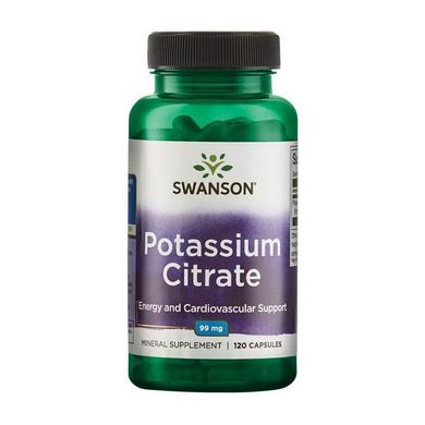 Калій цитрат Swanson Potassium Citrate 99 mg 120 капсул