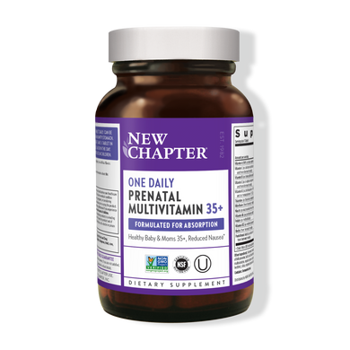 Ежедневные Мультивитамины для беременных, One Daily Prenatal Multivitamin 35+, New Chapter, 30 таблеток