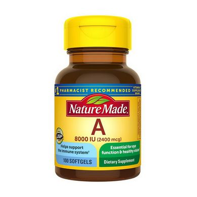Вітамін А Nature Made Vitamin A 2400 mcg 100 капсул