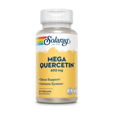 Кверцетин Solaray Mega Quercetin 600 mg 60 вег. капсул