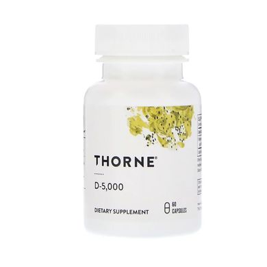 Вітамін D3, 5000МЕ, Thorne Research, 60 капсул