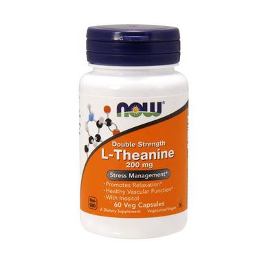 Л-теанин Now Foods L-Theanine 200 mg 60 капс