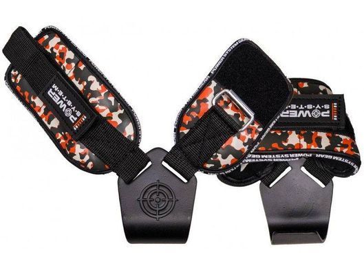 Гаки для тяги на зап'ястя Power System Hooks Camo PS-3370 Black/Red XL