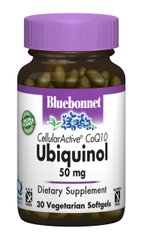 Убихинол 50мг, Cellular Active, Bluebonnet Nutrition, 30 желатиновых капсул