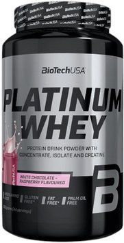 Сывороточный протеин BioTechUSA Platinum Whey 1000 г Chocolate-Raspberry