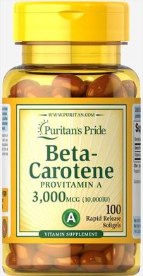 Бета-каротин Puritan's Pride Beta-Carotine 3000 mcg (100 капс)