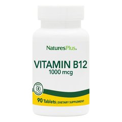 Витамин B-12 (Метилкобаламин) , Nature's Plus 1000 мкг, 90 Таблеток