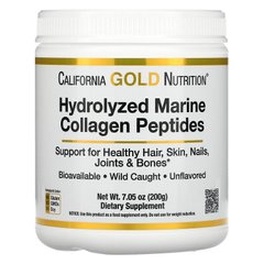 Колаген California Gold Nutrition Hydrolyzed Marine Collagen Peptides 200 грам