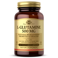 L-глютамин L-Glutamine Solgar 500 мг 100 капсул