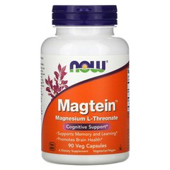 Треонат магния Now Foods Magtein magnesium l-threonate 90 капсул