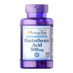 Пантотеновая кислота Puritan's Pride Pantothenic Acid 500 mg 100 каплет