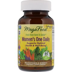 Мультивітаміни для жінок, Women's One Daily, California Blend, MegaFood, 60 таблеток