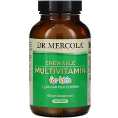 Мультивитамины для детей, Chewable Multivitamin for Kids, Dr. Mercola, 60 жевательных таблеток