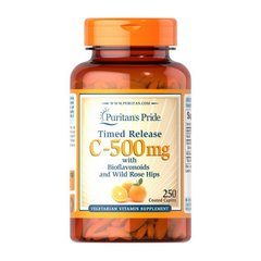 Витамин С Puritan's Pride Vitamin C-500 mg with Bioflavonoids and Wild Rose Hips (250 капс) пуританс прайд