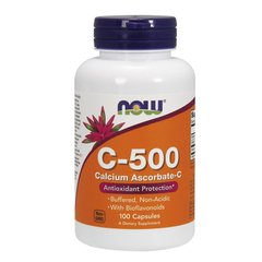 Кальций аскорбат Now Foods C-500 Calcium Ascorbate-C (100 капс) нау фудс