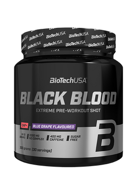 Передтренувальний комплекс BioTech Black Blood CAF + (300 г) blueberry