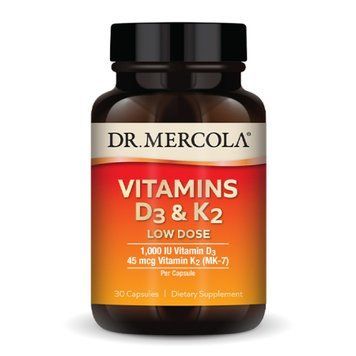 Витамины D3 и K2 Dr. Mercola Vitamins D3&K2 Low Dose 30 капсул