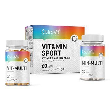 Комплекс вітамінів і мінералів OstroVit Vit & Min SPORT 60 капсул * 2 банки