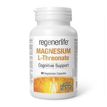 Магний L-Треонат Natural Factors Magnesium L-Threonate 667mg 90 вег. капсул