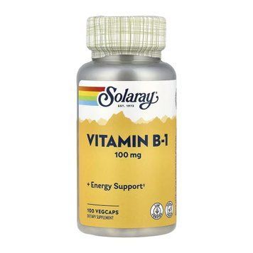 Витамин B-1 Solaray Vitamin B-1 100мг 100 вег. капсул