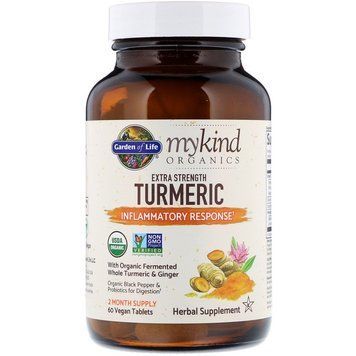 Сверхсильная Куркума, противовоспалительный эффект, Garden of Life, MyKind Organics, 60 веганских таблеток