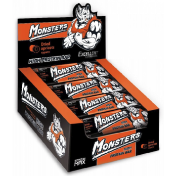Протеїновий батончик Monsters Strong Max 20 х 80 грам Курага