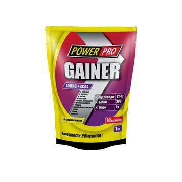Гейнер для набору маси Power Pro Gainer 1 кгБанан