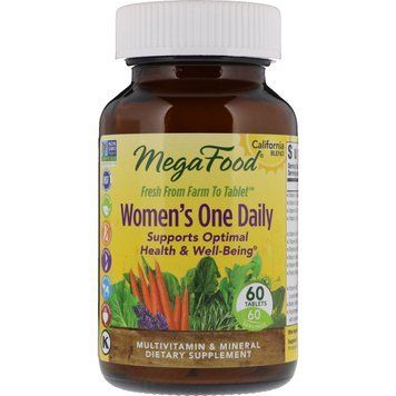 Мультивитамины для женщин, Women's One Daily, California Blend, MegaFood, 60 таблеток