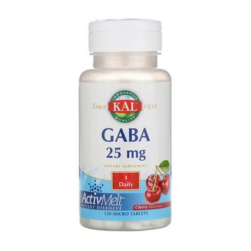 ГАМК KAL GABA 25 mg 120 micro tabs, cherry natural