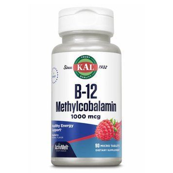 Вітамін Б12 (метилкобаламін) KAL B12 Methylcobalamin 1000mcg 60 таблеток Berry