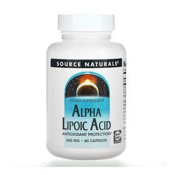 Альфа Липоева Кислота Source Naturals Alpha Lipoic Acid 600 mg 60 капсул