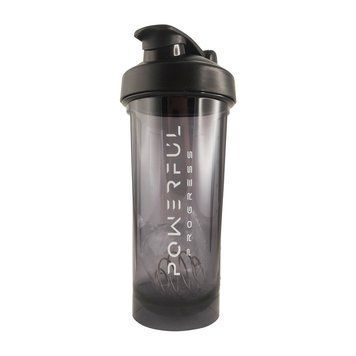 Спортивний Шейкер З Металевою Кулькою Powerful Progress Shaker 600 мл Black