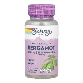 Бергамот Премиум Формула Solaray Bergamot Advanced Formula 500 mg 60 вег. капсул
