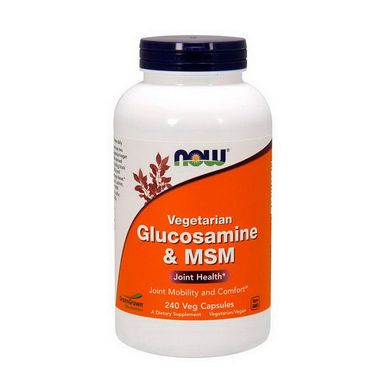 Глюкозамин МСМ Now Foods Vegetarian Glucosamine & MSM 240 капс