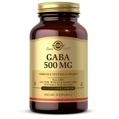 ГАМК Solgar GABA 500 мг 100 капсул гамма-аміномасляна кислота