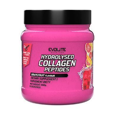 Гидролизованные пептиды коллагена Evolite Nutrition Hydrolyzed Collagen Peptides 300 г grapefruit